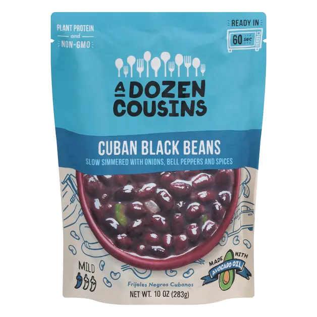 Mild Cuban Black Beans Microwave
