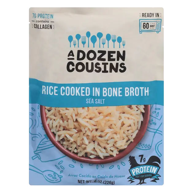 Sea Salt in Bone Broth Rice Cooked
