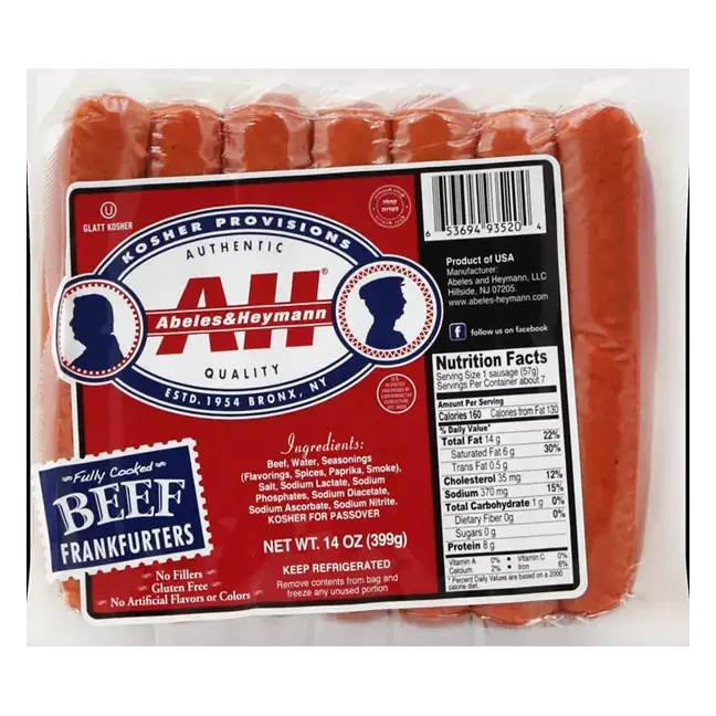 Frankfurters, Beef