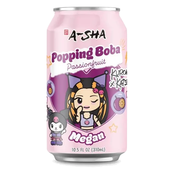 A-Sha Kuromi x Katseye RTD Popping Boba Passionfruit, 10.5 fl oz