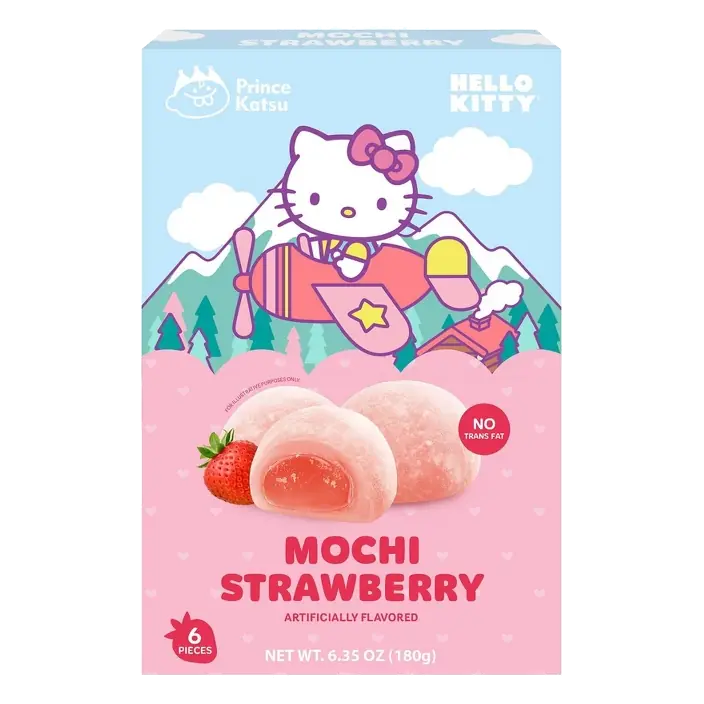 A-Sha Foods USA Hello Kitty Strawberry Mochi, 6.35oz/6ct