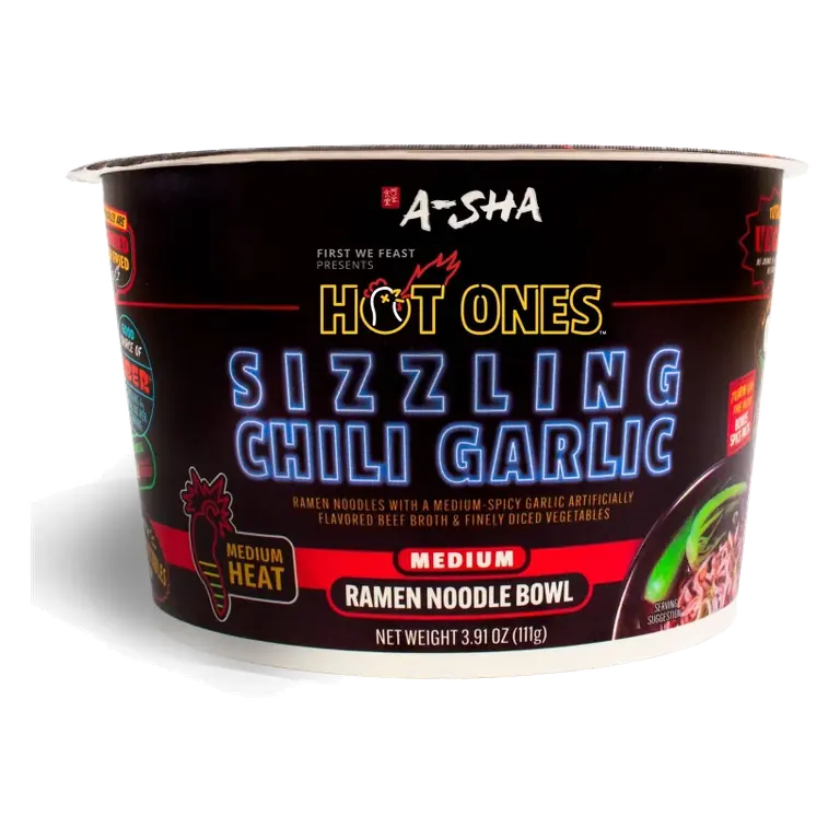 Hot Ones x A-Sha Ramen Medium Noodle Bowl, 3.91oz: Air Dried