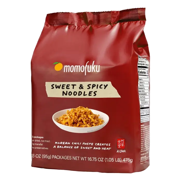 Momofuku X A-Sha Noodles Sweet & Spicy, 5ct/16.75oz