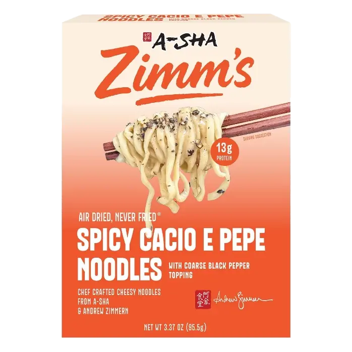 A-Sha Foods USA Zimm's Spicy Cacio E Pepe Noodles, 3.37oz