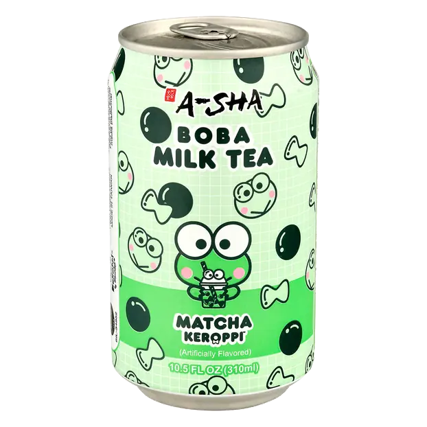 Keroppi Matcha Boba Milk Tea
