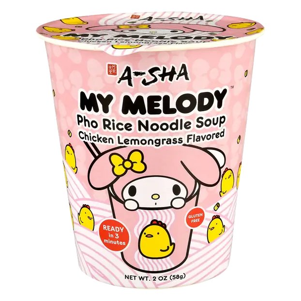 My Melody Chicken Lemongrass Flavored Pho Rice Noodle Soup Cup