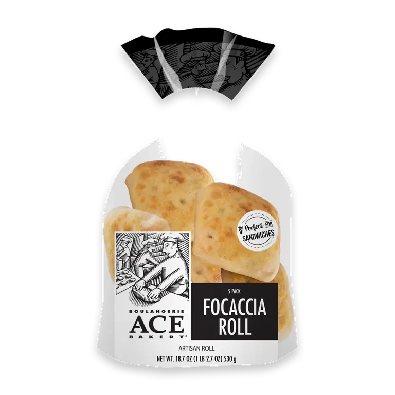 Focaccia Rolls, 18.7 oz, 5 Count
