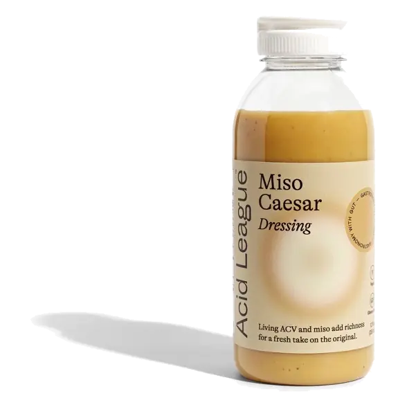 Acid League Miso Caesar Dressing, 12 fl oz: Vegan, Dairy-Free, Gluten-Free