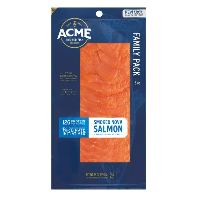 Brooklyn Style Smoked Nova Salmon Pre-Sliced Frozen