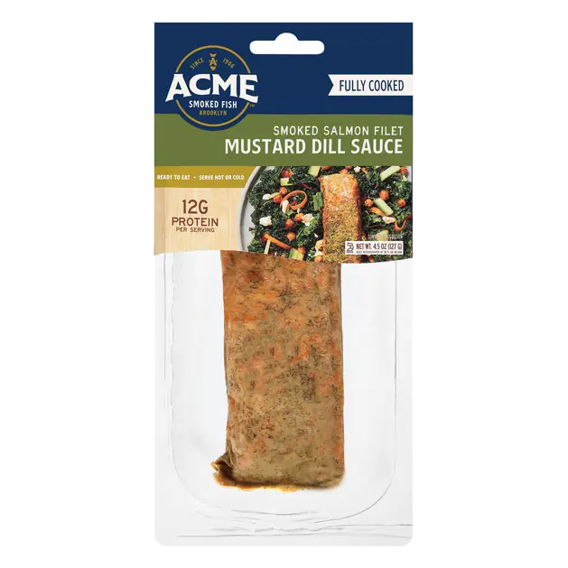 Acme Mustard Dill Sauce Smoked Salmon Filet 4.5 oz
