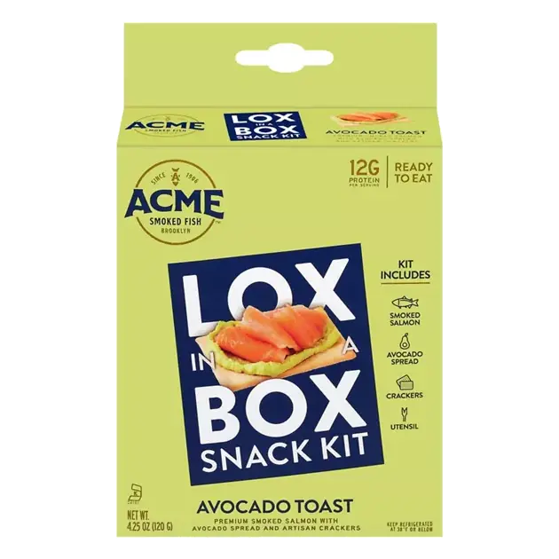 Snack Kit, Avocado Toast, Lox in a Box