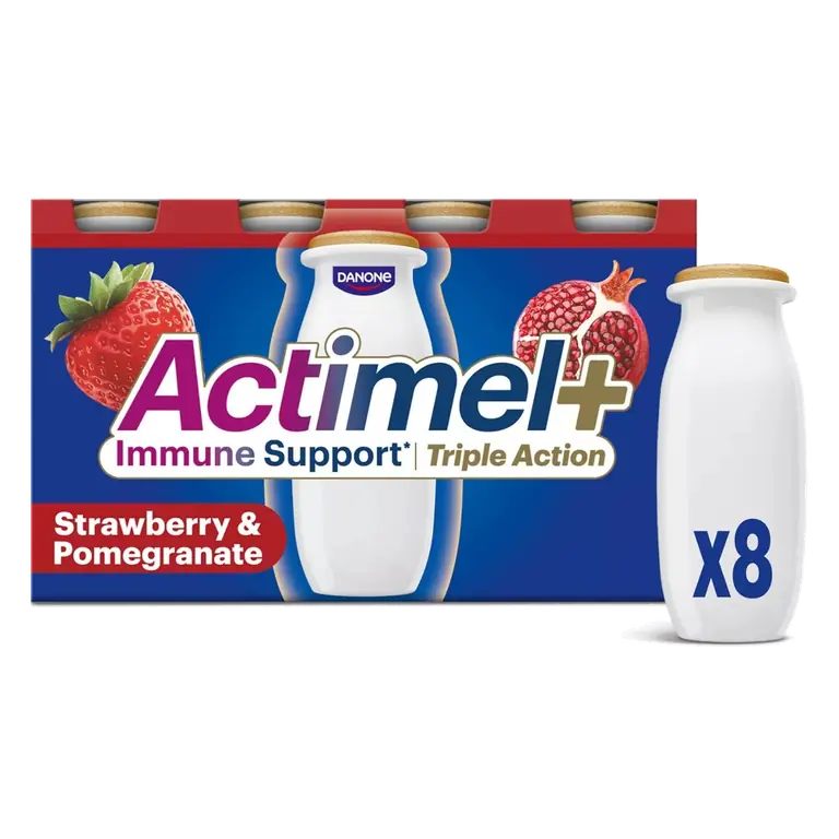 Triple Action 100% Vitamin D Strawberry & Pomegranate Yoghurt Drink