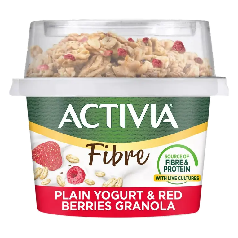165g Fibre Plain Yogurt & Red Berries Museli Breakfast Pot