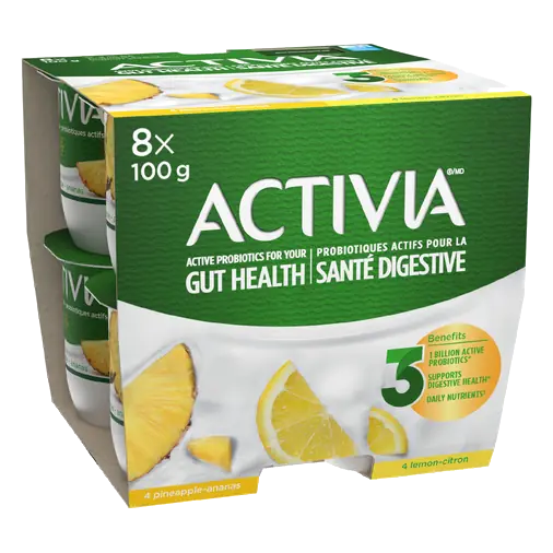 2.2% Probiotic Yogurt Lemon Pineapple 8 x 100 g
