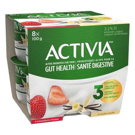2.2% Probiotics Yogurt Strawberry Vanilla 8 x 100 g