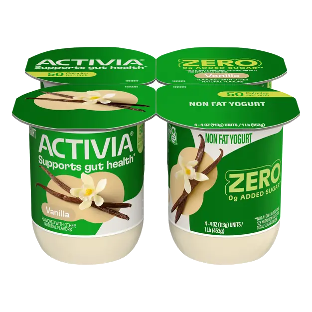 60 Calories Non Fat Vanilla Probiotic Yogurt Cups - 4 ct
