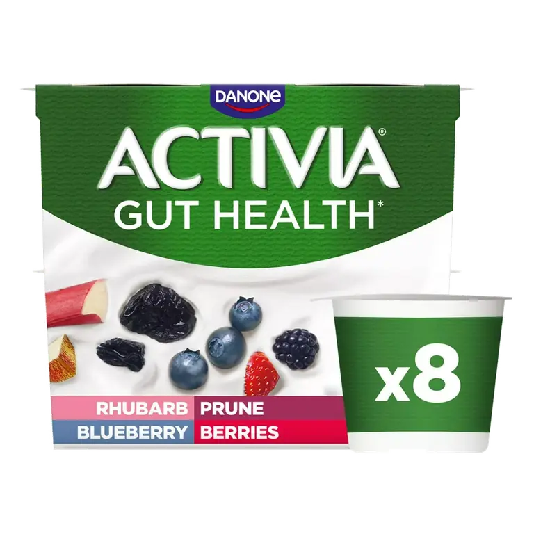 8 x 115g Rhubarb & Mixed Fruit 8 x 115g Low Gut Health Yoghurt