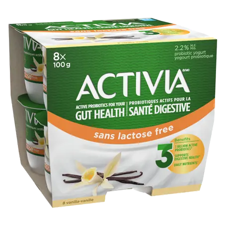 Lactose-Free Probiotics Yogurt Vanilla 8 x 100 g