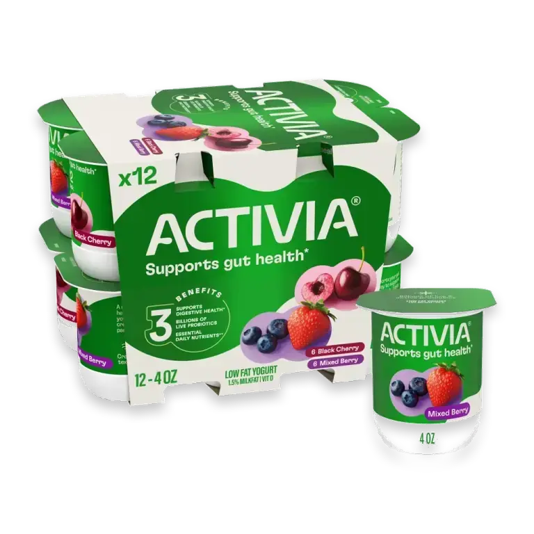 Black Cherry & Mixed Berry Probiotic Low Fat Yogurt Cups