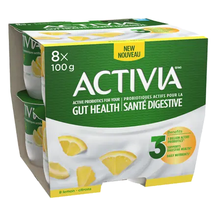 Danone Activia Yogurt Lemon 8 x 100 g
