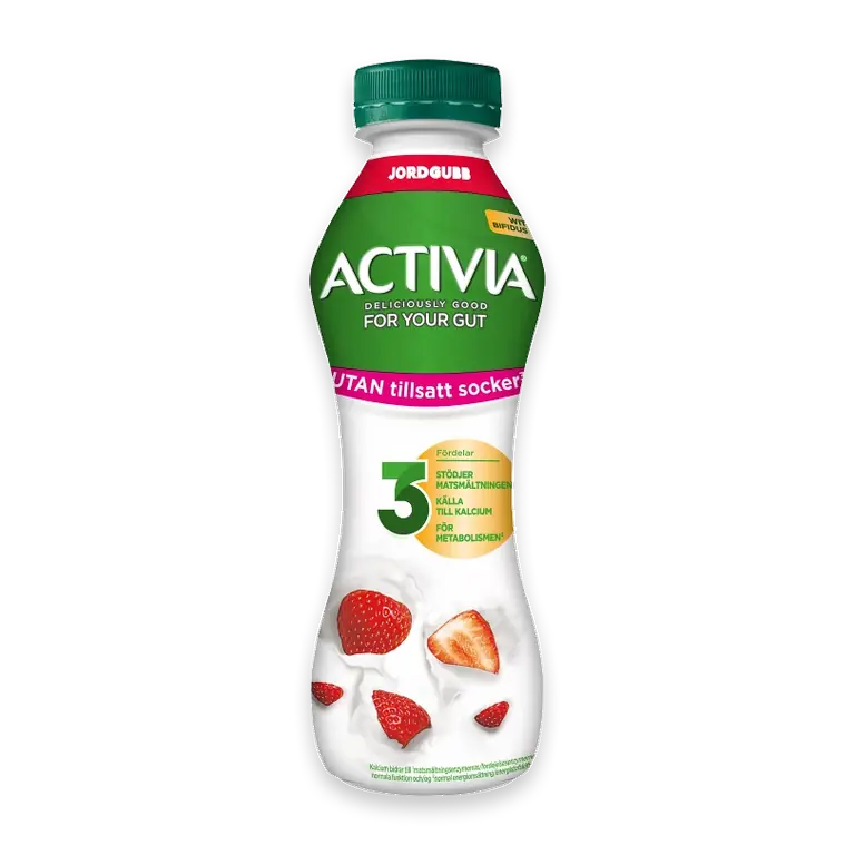 Drickyoghurt Jordgubb utan tillsatt socker 310g