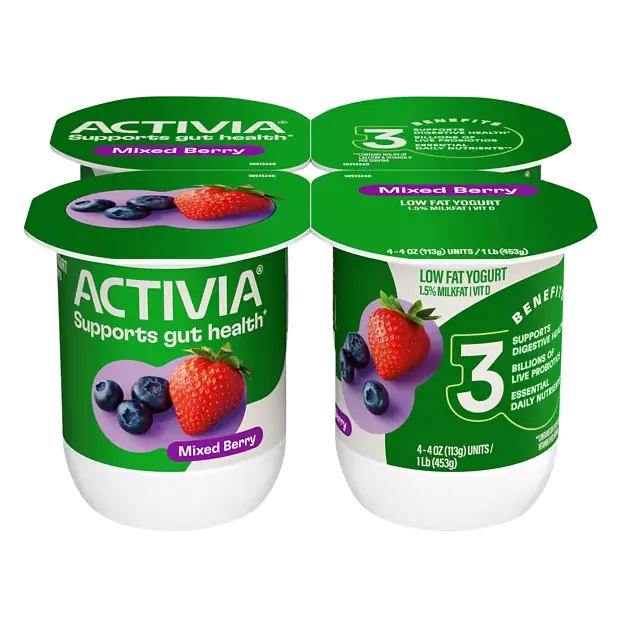 Mixed Berry Probiotic Low Fat Yogurt