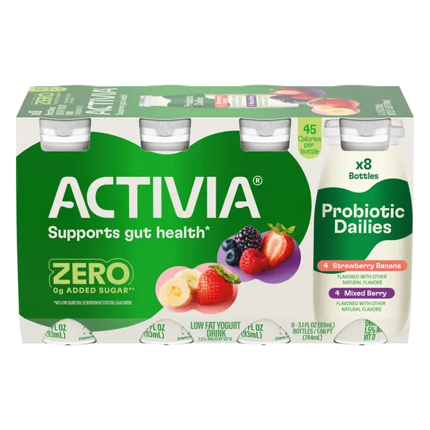 Probiotic Dailies Berry/Strawberry Banana Yogurt Drink - 8 pk