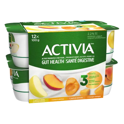 Probiotics Yogurt Yellow Apple Apricot Mango Peach Value Size 12 x 100 g