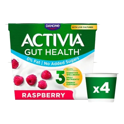 Raspberry No Added Sugar Gut Health Yogurt Multipack
