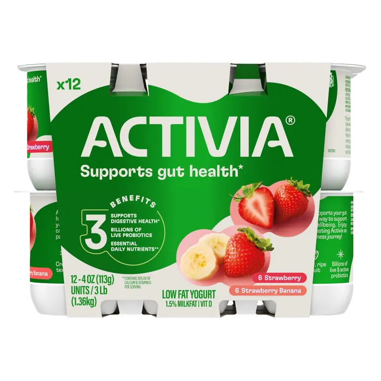 Strawberry and Strawberry Banana Lowfat Yogurt