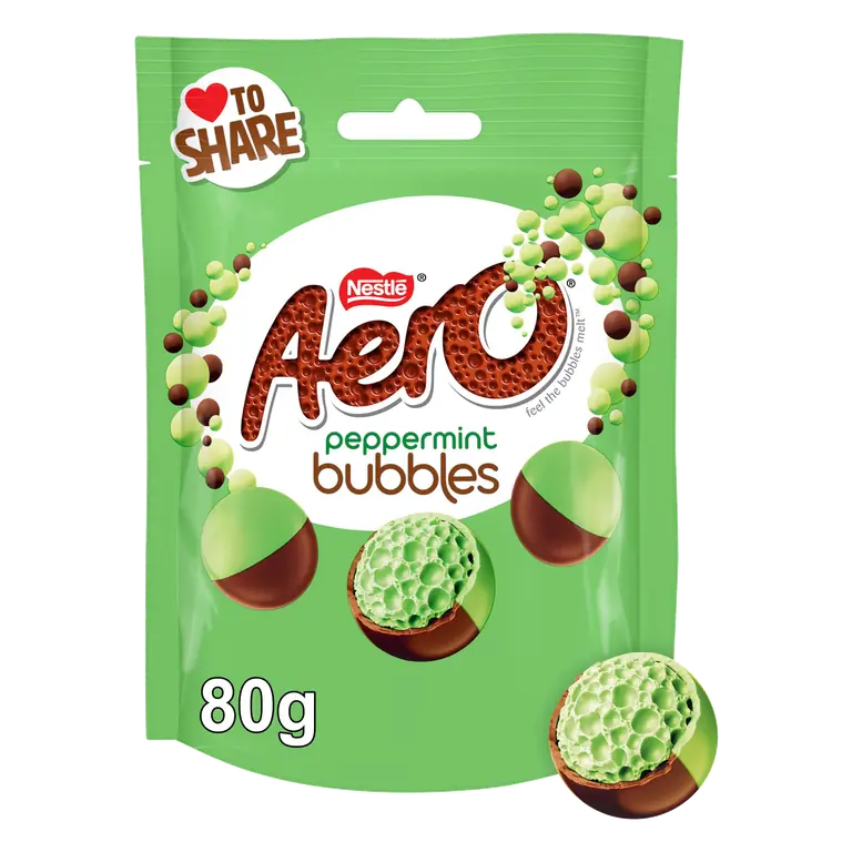 Aero Bubbles Peppermint Milk Chocolate Sharing Bag 80g