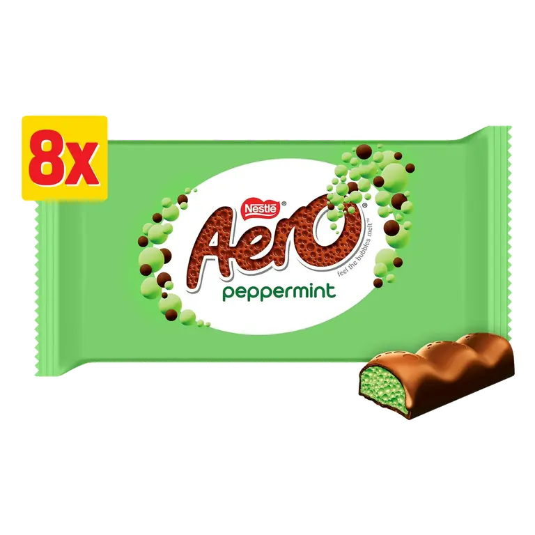 Bubbly Peppermint Chocolate Bar Multipack x8 216g