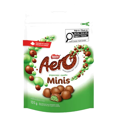 Nestlé Aero Milk Chocolate Minis Peppermint Pouch 135 g