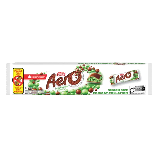 Nestlé Aero Milk Chocolate Peppermint Snack Size 8 x 7.3 g