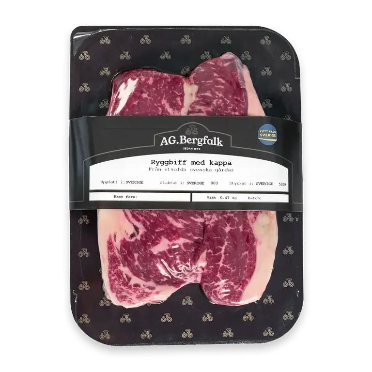 Ryggbiff med kappa skivad ca 400g