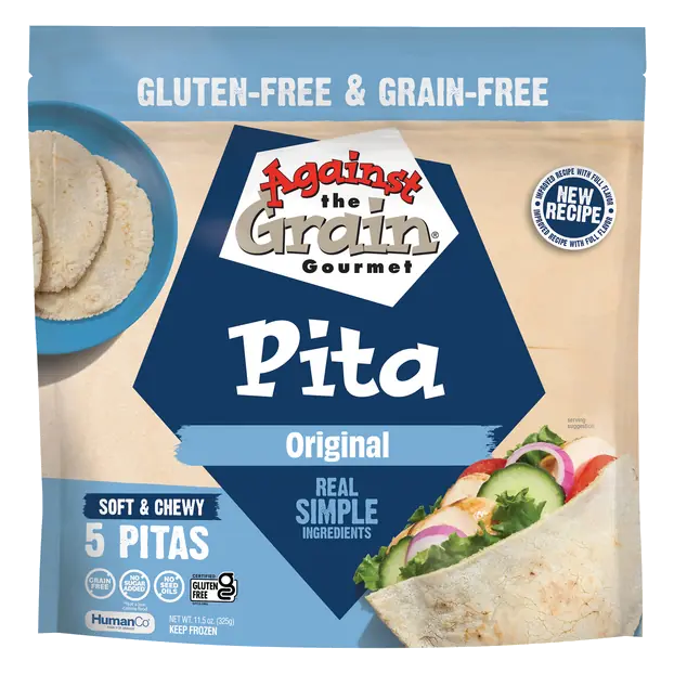Gluten & Grain Free Soft & Chewy Pitas - 5 ct Frozen