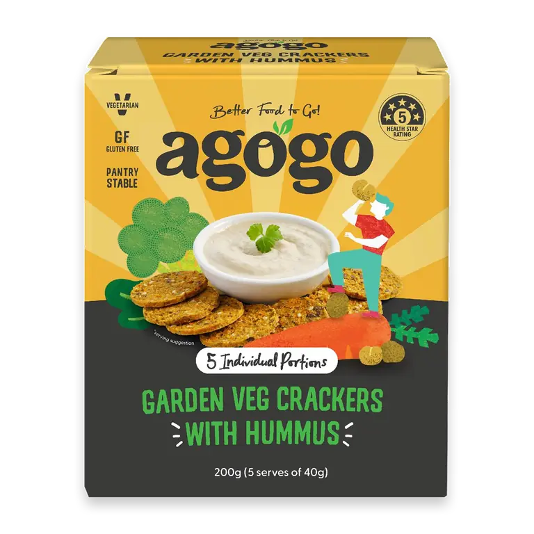 Garden Veg Crackers With Hummus