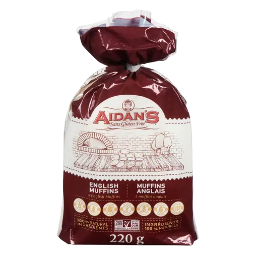 Aidan's Gluten-Free English Muffins 220 g (frozen)