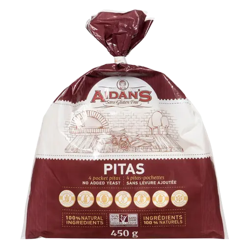 Aidan's Gluten-Free Pitas 450 g (frozen)