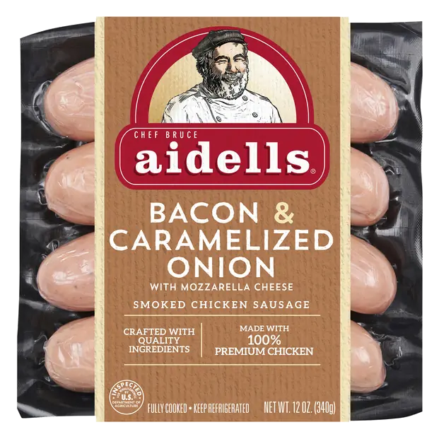 Natural Bacon & Caramelized Onion Smoked Chicken Sausage - 4 ct