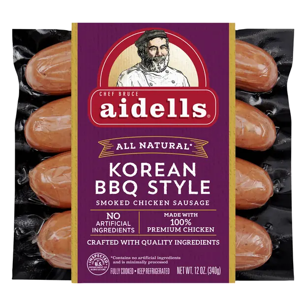 Natural Korean BBQ Style Smoked Chicken Sausage - 4 ct