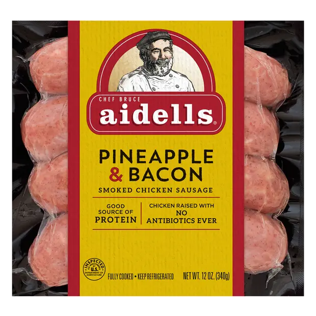 Natural Pineapple & Bacon Smoked Chicken Sausage - 4 ct