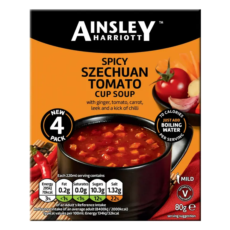 Spicy Szechuan Tomato Cup Soup x4 80g