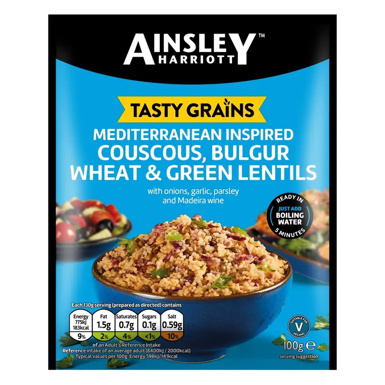 Tasty Grains Mediterranean Couscous Bulgur & Lentils 100g