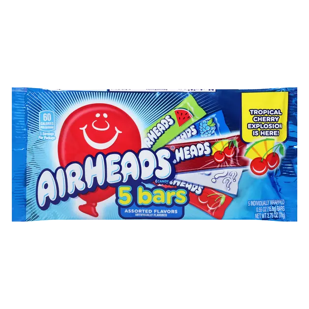 Assorted Flavors Bars Chewy Candy - 5 ct
