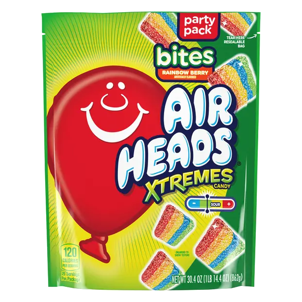 Bites Rainbow Berry Sour Chewy Candy Party Pack