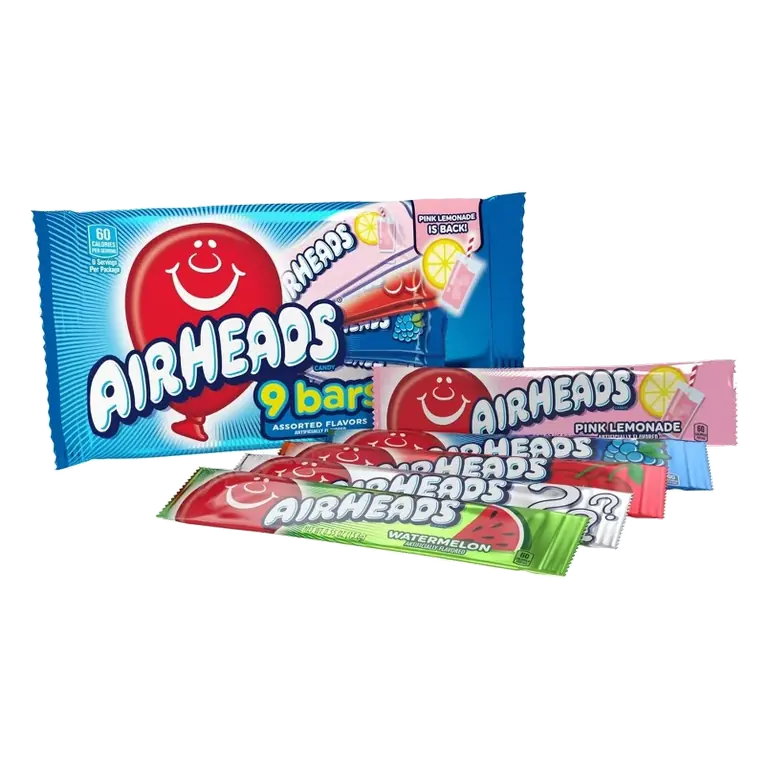 Airheads Singles Bars Variety Pack Chewy Candy, 9ct/4.95oz