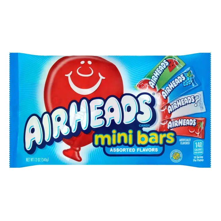 Watermelon, Blue Raspberry, White Mystery, Cherry Assorted Flavors Mini Bars Candy