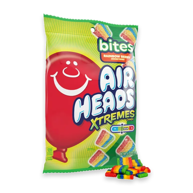 Xtremes Bites Rainbow Berry Artificially Flavored Chewy Candy Bag