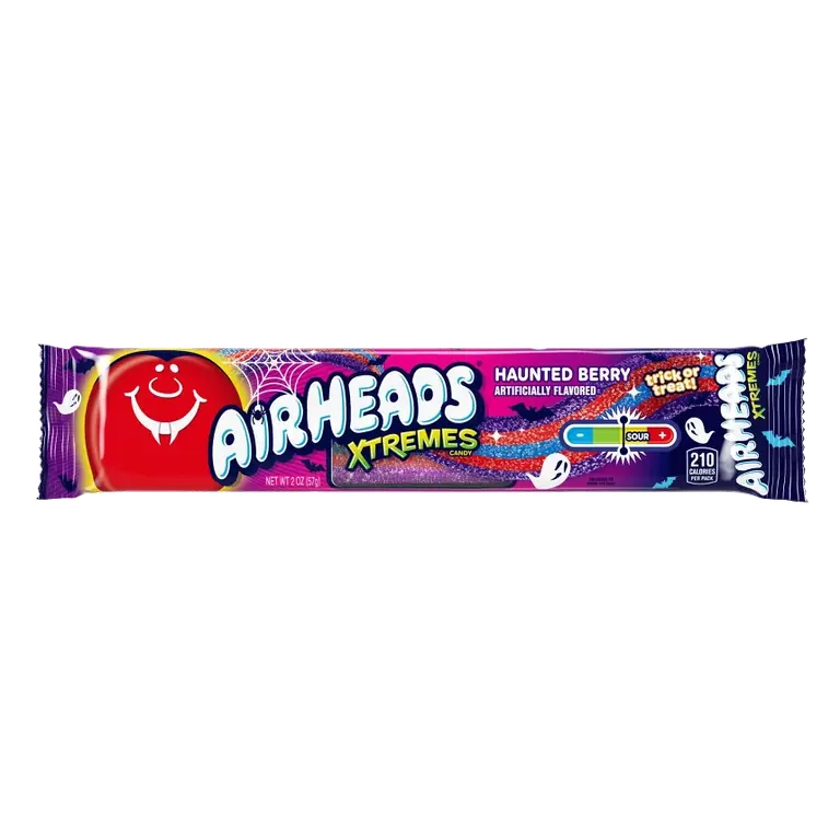 Airheads Xtremes Halloween Haunted Berry Belts Candy, 2oz